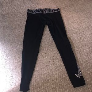 Black nike pro tights Dri-Fit